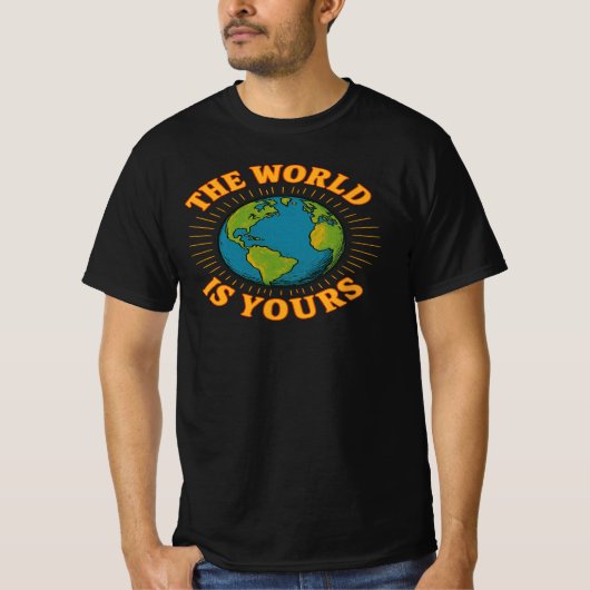 The World Is Yours Globe Graphic Tee  T-shirt (Voorkant)