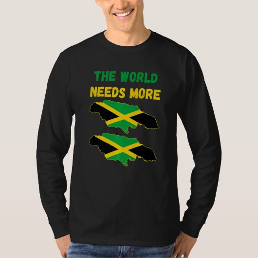 The World Needs More Jamaica Jamaican   T-shirt (Voorkant)