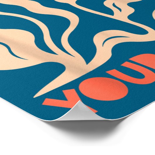 The World Needs Your Magic Retro Floral Sitive Mot Poster (Hoek)