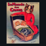 The World of Cats, Louis Wain Poster<br><div class="desc">Louis Wain (5 August 1860 – 4 July 1939) was an English artiste known for his drawings, which consistently featured anthropomorphized large-eyed cats and kittens. In his later years he may have suffered from schizophrenia (although this claim is disputed), which, according to some psychiatrists, can be seen in his works. Quote:Wikipedia</div>