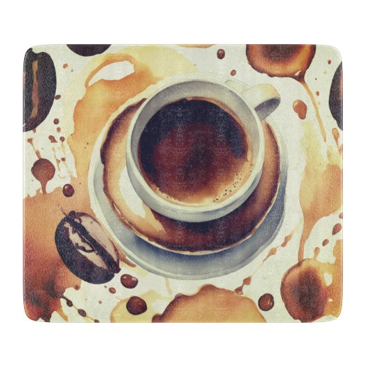 The world of coffee snijplank (Voorkant)