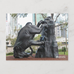 "The World Turns" Sculpture, Brisbane, Australië. Briefkaart