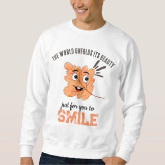 The World Unfolds Its Beauty Smiling Leaf Crewneck Trui