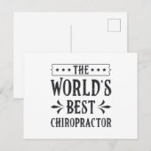 The World's Best Chiropractor Chiropractic Spine Briefkaart (Voorkant / Achterkant)