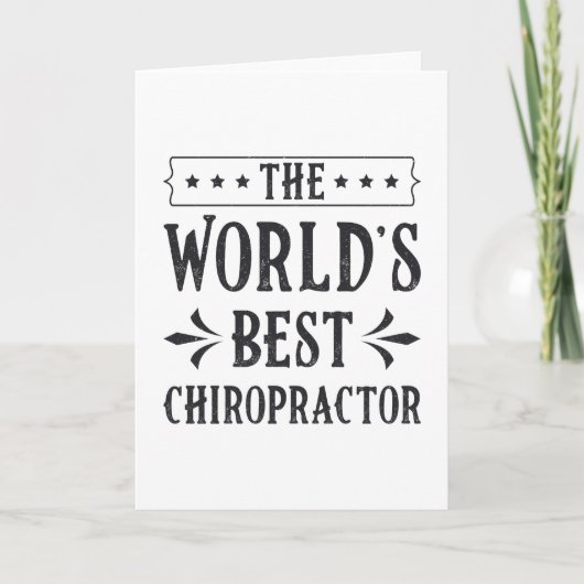 The World's Best Chiropractor Chiropractic Spine Kaart (Voorkant)