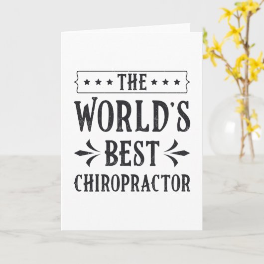 The World's Best Chiropractor Chiropractic Spine Kaart (Gele Bloem)