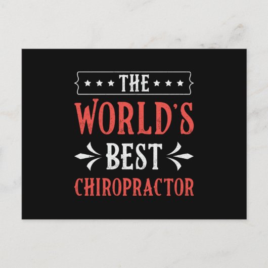 The World's Best Chiropractor Spine Chiropractic Briefkaart (Voorkant)