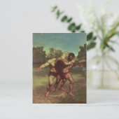 The Wrestlers, 1853 Briefkaart (Staand voorkant)
