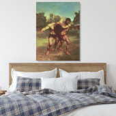 The Wrestlers, 1853 Canvas Afdruk (Insitu (Slaapkamer))