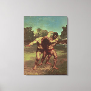 The Wrestlers, 1853 Canvas Afdruk