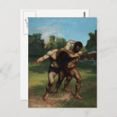 The Wrestlers by Gustave Courbet 1862 Briefkaart (Voorkant / Achterkant)