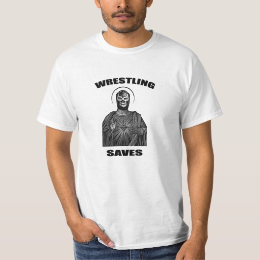 The Wrestling Saves t-shirt (Voorkant)