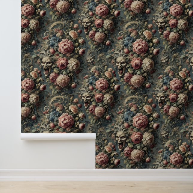 🌿 The Wretching Wreath – Gothic Victoriaans Behang (Applicatie)