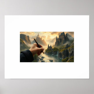 The Writer's Realm - Creëer kastelen met inkt en i Poster