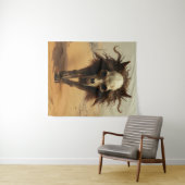 The Wulf Totemwolf Totenkopf Teufel Wüste Wandkleed (In Situ (horizontaal))