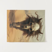 The Wulf Totemwolf Totenkopf Teufel Wüste Wandkleed (Voorkant (horizontaal))