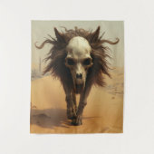 The Wulf Totemwolf Totenkopf Teufel Wüste Wandkleed (Voorkant)