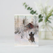 The Yard and Wash House, Carl Larsson Briefkaart (Staand voorkant)