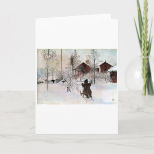 The Yard and Wash House, Carl Larsson Feestdagen Kaart