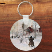 The Yard and Wash House, Carl Larsson Sleutelhanger (Voorkant)