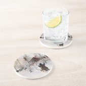 The Yard and Wash House, Carl Larsson Zandsteen Onderzetter (Zijkant)