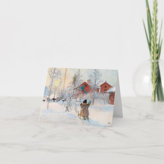 The Yard and Washhouse, 1895, door Carl Larsson Bedankkaart (Voorkant)