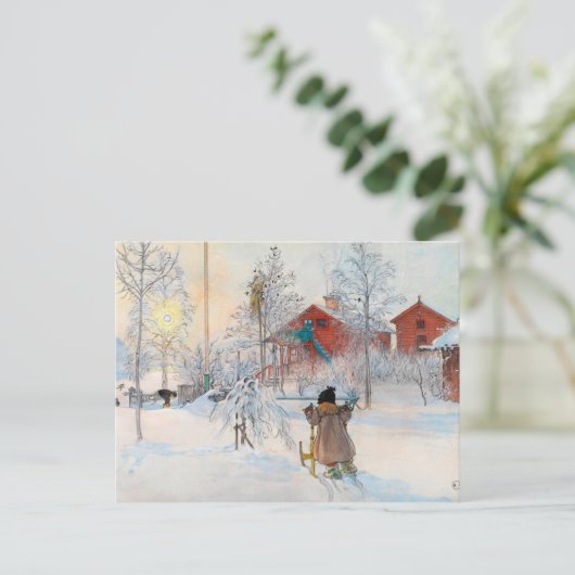 The Yard and Washhouse, 1895, door Carl Larsson Briefkaart (Staand voorkant)