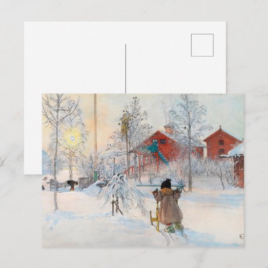 The Yard and Washhouse, 1895, door Carl Larsson Briefkaart (Voorkant / Achterkant)