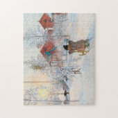 The Yard and Washhouse, 1895, door Carl Larsson Legpuzzel (Verticaal)