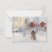 The Yard and Washhouse, 1895, door Carl Larsson Notitiekaartje (Voorkant)