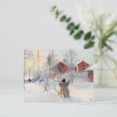 The Yard and Washhouse van Carl Larsson Feestdagenkaart (Staand voorkant)