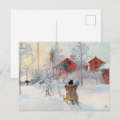 The Yard and Washhouse van Carl Larsson Feestdagenkaart (Voorkant / Achterkant)
