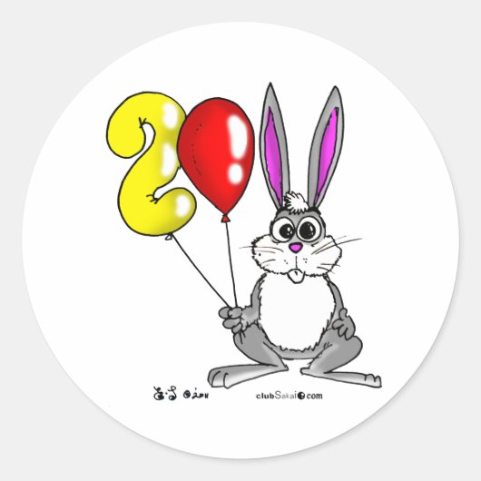 The Year 2011 Rabbit Ronde Sticker (Voorkant)