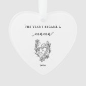 The Year I Became A Mama Gift Acrylic Ornament (voorkant)