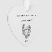 The Year I Became A Mama Gift Acrylic Ornament (voorkant)