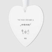 The Year I Became A Mama Gift Acrylic Ornament (voorkant)