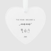 The Year I Became A Mama Gift Acrylic Ornament (voorkant)