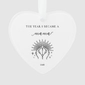 The Year I Became A Mama Gift Acrylic Ornament (voorkant)