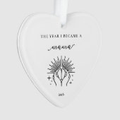 The Year I Became A Mama Gift Acrylic Ornament (voorkant)