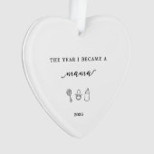 The Year I Became A Mama Gift Acrylic Ornament (voorkant)