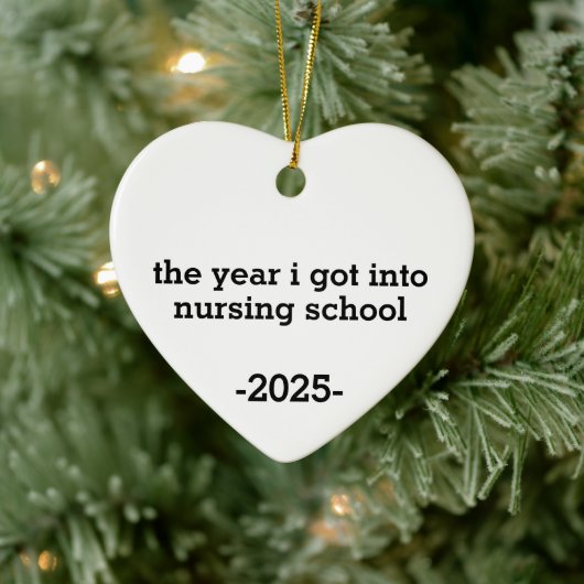  The Year I Got Into Nursing School, Personalized  Keramisch Ornament (Boom)