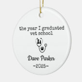 The Year I Graduated Vet School, Veterinary Gradua Keramisch Ornament (Links)