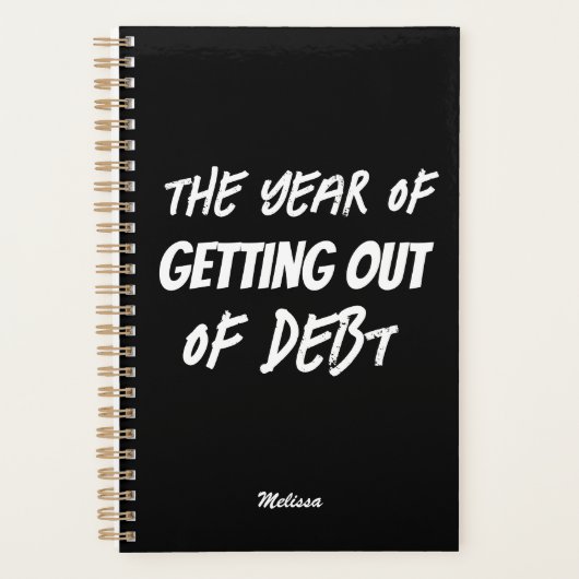 'The Year Of Getting Out Of Debt' Customizable  Planner (Voorkant)