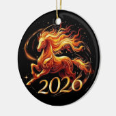 The Year of the Horse 2026 Keramisch Ornament (Links)