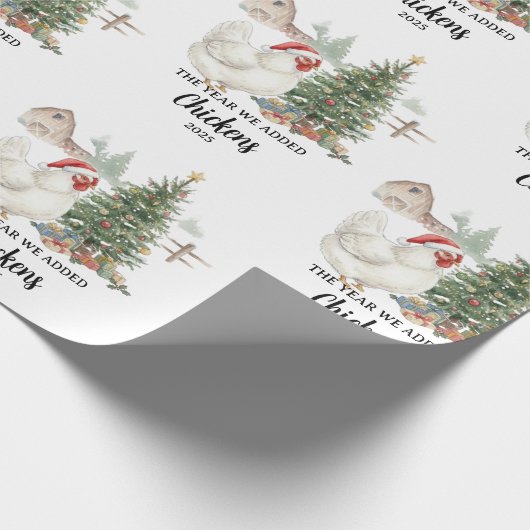 The Year We Added Chickens Custom Raising Chickens Cadeaupapier (Hoek)