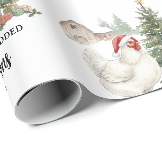 The Year We Added Chickens Custom Raising Chickens Cadeaupapier (Rol Hoek)
