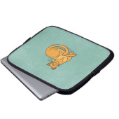 The Yellow Cat Laptop Sleeve (Voorkant onderkant)