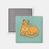 The Yellow Cat Magnet (Voorkant / Achterkant)