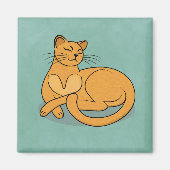 The Yellow Cat Magnet (Voorkant)