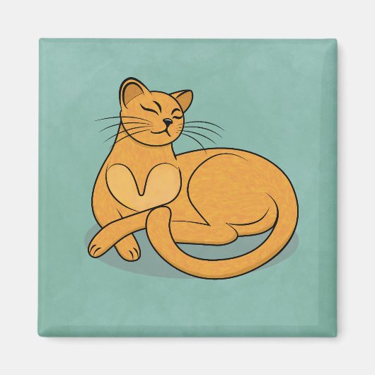 The Yellow Cat Magnet (Voorkant)